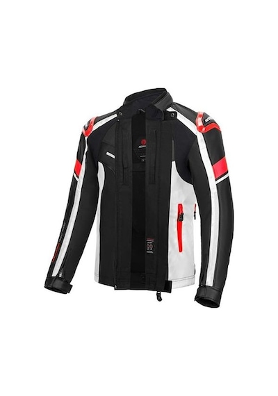 Scoyco Jk152 Motosiklet Montu 4 Mevsim Pu Dayanıklı Kumaş Deri Motorcu Mont Red