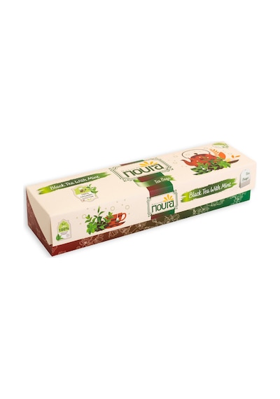 Noura Natural Bardak Poşet Naneli Siyah Çay 25'li