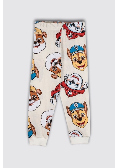 Zuzunga Mutlu Paw Patrol Desenli Pamuk Erkek Çocuk Pijama Takımı - Ekru
