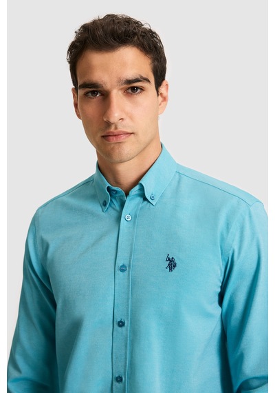U.s. Polo Assn. Erkek Petrol Gömlek Basic 50324708-vr102