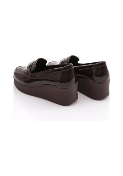 Dgn 618 Kadın Loafer Ayakkabı Kahve Rugan