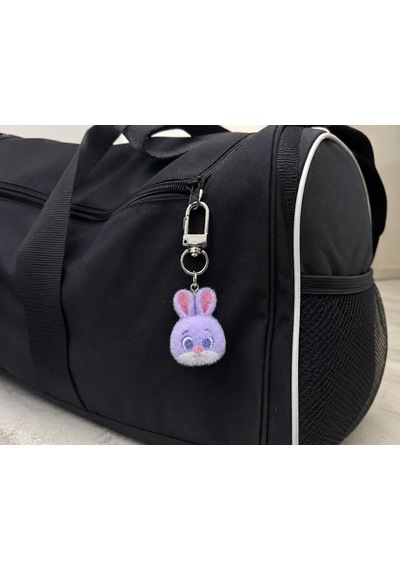 Sevimli Mor Tavşan Charm Anahtarlık Peluş Figür Çanta Ve Anahtar Aksesuarı Hediye