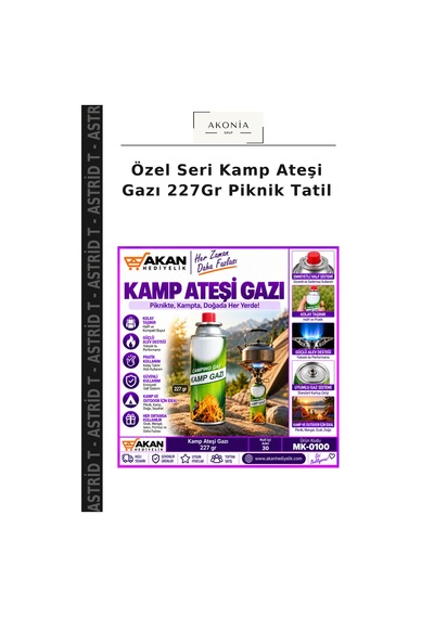 Özel Seri Kamp Ateşi Gazı 227gr Piknik Tatil