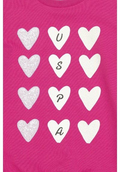 U.s. Polo Assn. Kız Çocuk Pembe Sweatshirt 50317912-vr041 Pembe