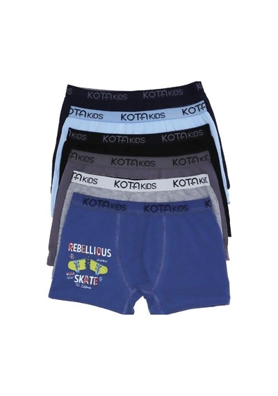 Kota 1005 Erkek Çocuk Renkli Baskılı Boxer 6 Adet Coklurenk/7-8yas Çok Renkli