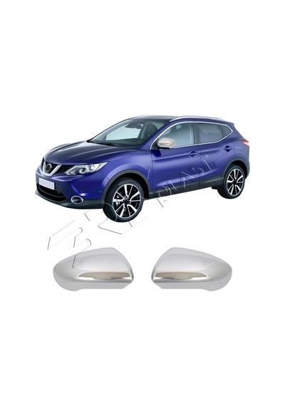 Nissan Qashqai J10 Uyumlu 2007-2014 Ayna Kapağı 2 Parça Abs Krom Kaplama
