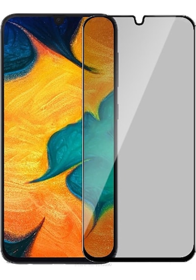 Oppo A5 2020 Ekran Koruyucu Hayalet Cam 5D Privacy Siyah