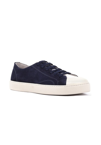 Shoetyle - Hakiki Süet Deri Lacivert Renk Erkek Sneaker - 666-01-03 -1549