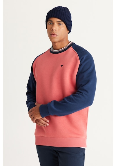 AC&Co / Altınyıldız Classics Erkek Lacı Mercan Oversize Bol Kesim Bisiklet Yaka Pamuklu Desenli Sweatshirt Lacivert - Mercan AC&Co / Altınyıldız Classics Erkek Lacı Mercan Oversize Bol Kesim Bisiklet Yaka Pamuklu Desenli Sweatshirt Lacivert - Mercan