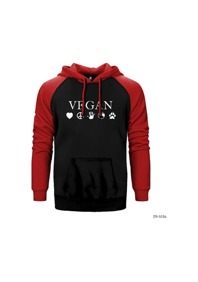 Vegan Sarı Renk Reglan Kol Sweatshirt / Hoodie