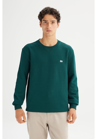Lee Erkek Small Logo Sweatshirt Jadeforest Jadeforest