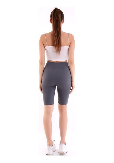 Self Clothing Kadın Koyu Gri Yüksek Bel Fitilli Dayanıklı Örme Kumaş Toparlayıc (548212966)