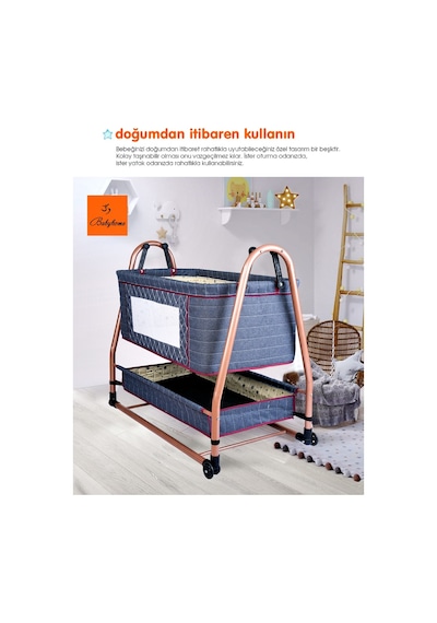 Ayhancocuk Baby Home 505 Maya Anne Yanı Bebek Sepeti Sepet Beşik (479460685)