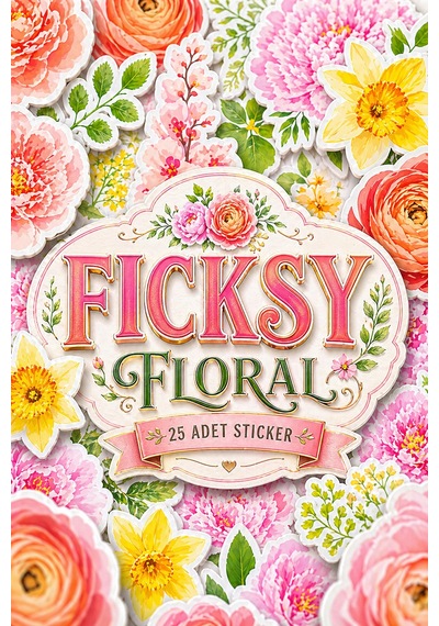 Çiçek Sticker Seti - 25 Adet Etiket Çıkartma Diğer