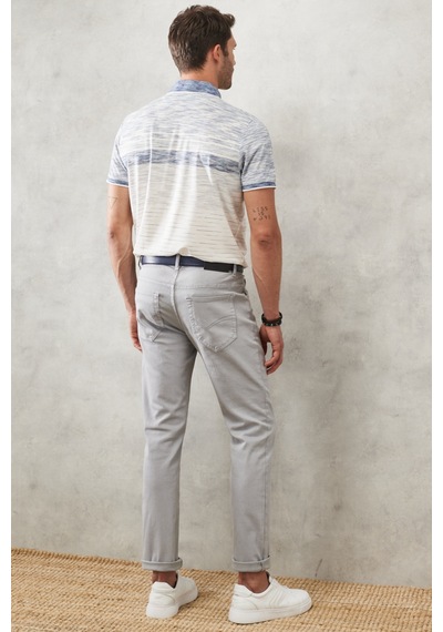 Ac&co Erkek Grı 360 Derece Her Yöne Esneyen Rahat Slim Fit Pantolon Gri