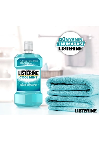 Listerine Cool Mint Hafif Tat Alkolsüz Ağız Bakım Suyu 500ml X 3