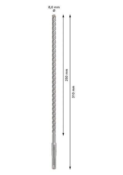 Bosch 1x Pro Sds Plus-5x Kırıcı Delici Delme Ucu Donatılı Beton, Beton, Ø 8,00 Mm, Professional Aksesuar Kırıcı Delici