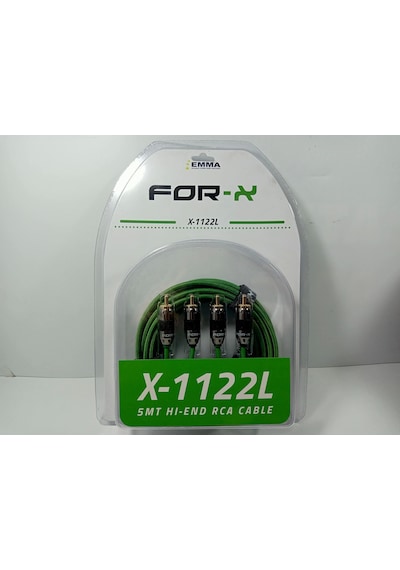 For-x Ofc Rca Kablosu 5 Metre For-x X-1122l Profesyonel %100 Bakır Amfi Rca Kablosu