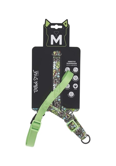 M-pets Urban Style Multicolor Norwegıan Köpek Göğüs Tasması M Çok Renkli