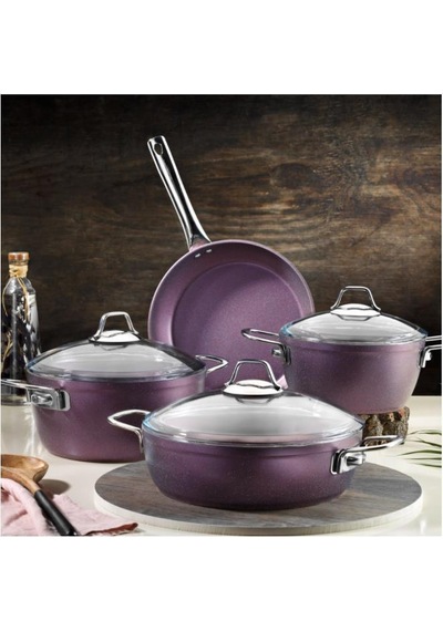 Kütahya Porselen Helen 7 Parça Mürdüm Granit Set