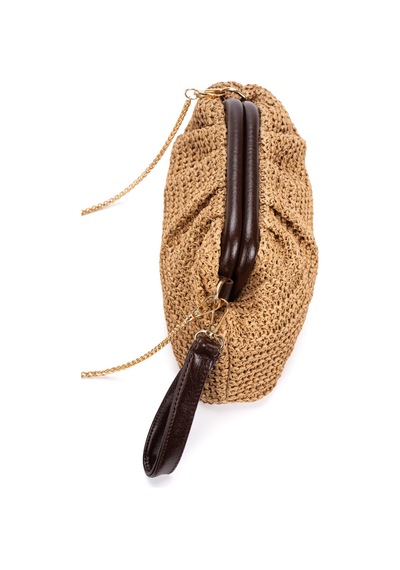 Adelina Bags Kadın Burslu Hasır Çanta Portföy Clutch Omuz Çantası El Ve Omuz Askılı Hasır Çanta 03612124