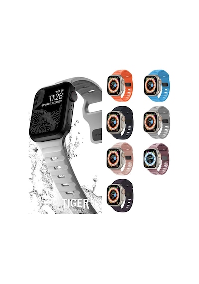 Apple Uyumlu  Watch 9-8-7-6-5-4-3-se / 38-40-41 Mm Armour Dynamıc Silikon Kordon