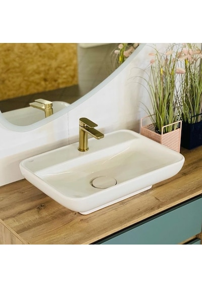 Turkuaz Seramik Lal 60x42 cm Tezgah Üstü Lavabo