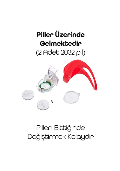 2li Bisiklet Gidon Işığı 3 Modlu Flaşörlü Çakarlı Su Geçirmez Led Fener Ön-arka Mavi-siyah 3781 Mavi - Siyah