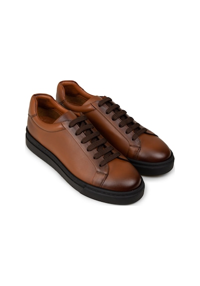 Deery Erkek Hakiki Deri Taba Renk Sneaker Ayakkabı - 02018mtbac01 Taba