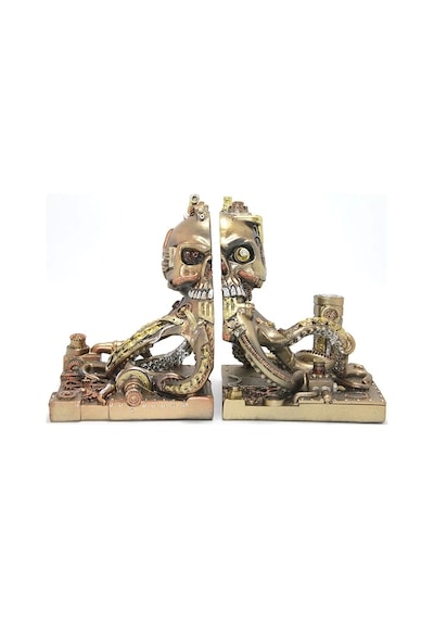 Steampunk Polyester Ahtapot Kitap Stoperi Renkli