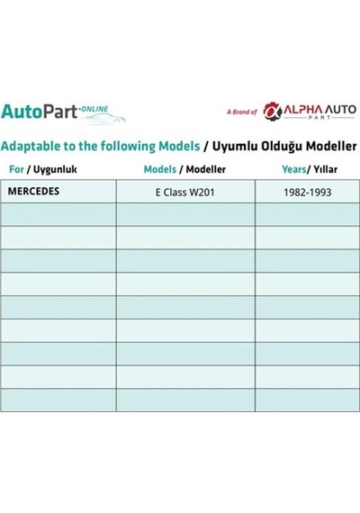 Mercedes E Class W201 İçin Bagaj Kilit Yayı Bagaj Kilidi