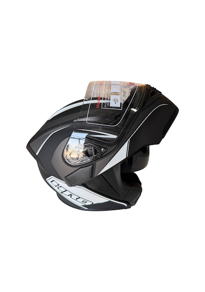 Çene Açılır Kask Mat Siyah Gri E Grey L Jk902