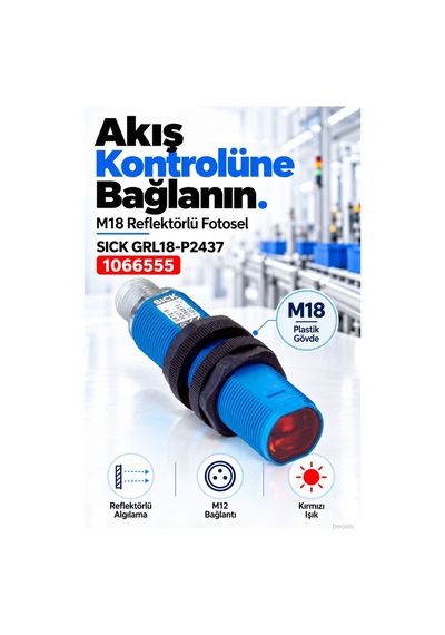 Sıck Grl18-p2437 Silindirik Reflektörlü Fotosel 1066555