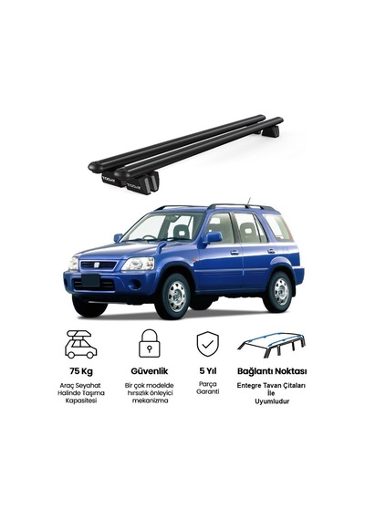Pençe Honda Cr-v 1996-2002 Uyumlu Siyah Ara Atkı Port Bagaj Tavan Barı