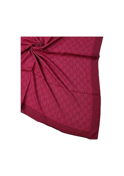 Mim Eşarp Işıl İpek - G Desen Siena Eşarp 100x100 Cm Bordo