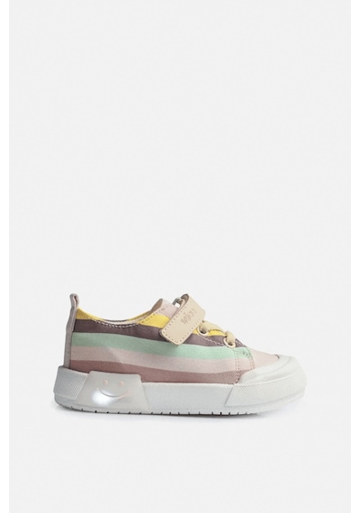 Vicco Elf Çocuk Işıklı Keten Sneaker Bej