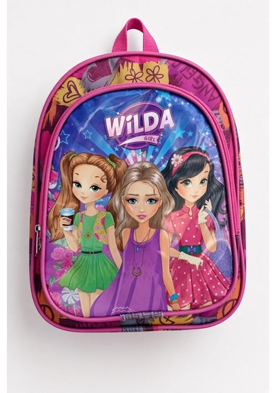 Wilda Girl Anaokulu Okul Çantası Çocuk Sırt Çantası Günlük Okul Kullanımı 30 X 22 X 13 Cm Çok Renkli