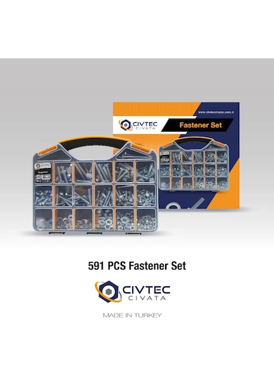 Civtec 682 Parça 16 Çeşit Ysb Vida - Somun - Pul Seti -takım Tk-16 Standart