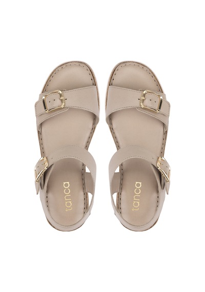 Tamer Tanca Kadın Bej Comfort Sandalet 1107 215 Bn Sndlt Y25 Bej