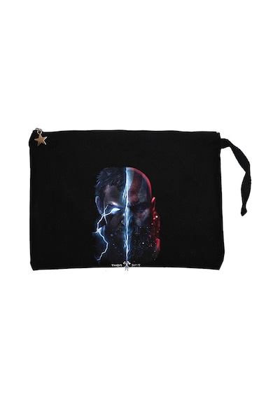 God Of War Ragnarok Thor Siyah Clutch Astarlı Cüzdan / El Çantası Siyah