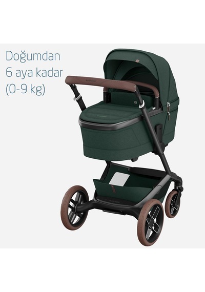 Maxi-Cosi Fame Portbebeli Led Işıklı Entegre Telefon Şarj Üniteli Premium Bebek Arabası Twillic Green