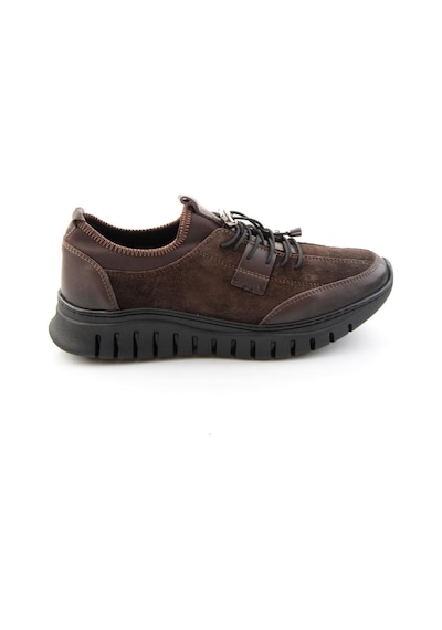 Bambi Kahve Süet Hakiki Deri Kadın Sneaker K01753000302