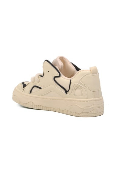 United Colors Of Benetton Bej-siyah Kadın Sneaker Benetton Bnı-10100 Z Bej-siyah Bej - Siyah