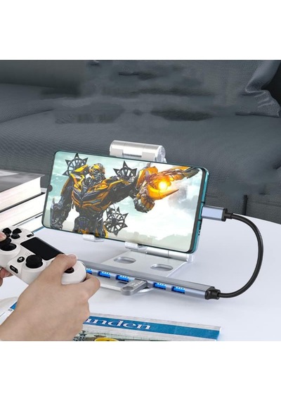 Usb-c Hub Docking Station - Macbook & Windows Uyumlu Çoklayıcı Adaptör Gri, 7-in-1