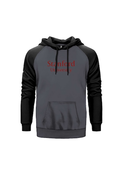 Stanford University Red Gri Renk Reglan Kol Sweatshirt Gri