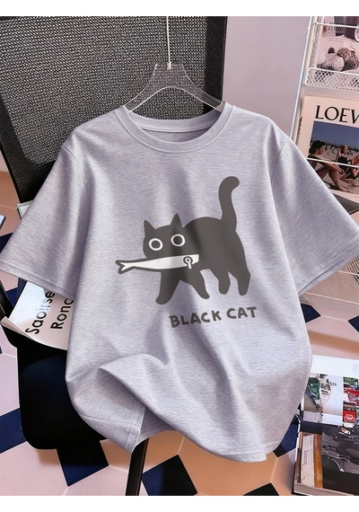 Noıssey Urban Pop Graphic Kadın Tişört Koleksiyonukod 5131 Gri