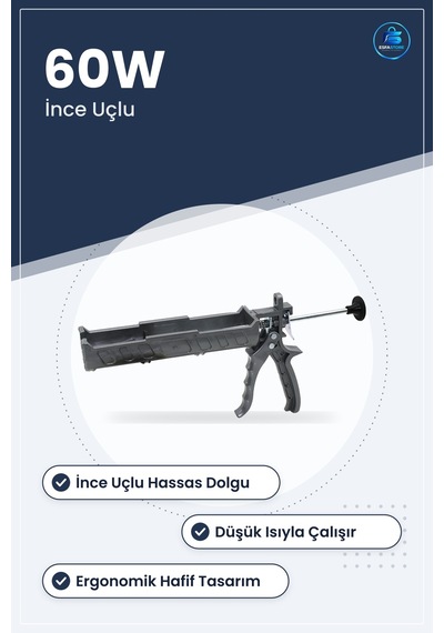 Soğuk Silikon Tabancası 60w İnce Uçlu Manuel El Aletleri Hırdavat