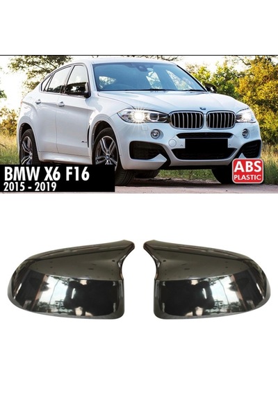 Bmw X6 F16 2015-2019 Yarasa Ayna Kapağı - Parlak Siyah Abs Plasti