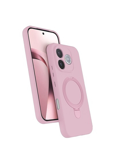 Newface - 64 - Huawei Honor 600 Lite Regal Magsafe Standlı Kapak - - Spt-gld - Açık Pembe