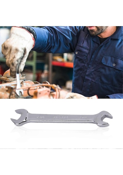 Jouis Anahtar Takımı 8 Parça Seti Ağzı Açık Çift Taraflı 6-22mm 6x7-8x9-10x11-12x13-14x15-16x17-18x19-20x22 Araba Motorsiklet Bisiklet Tamiri Somun Sıkma Aparatı Set
